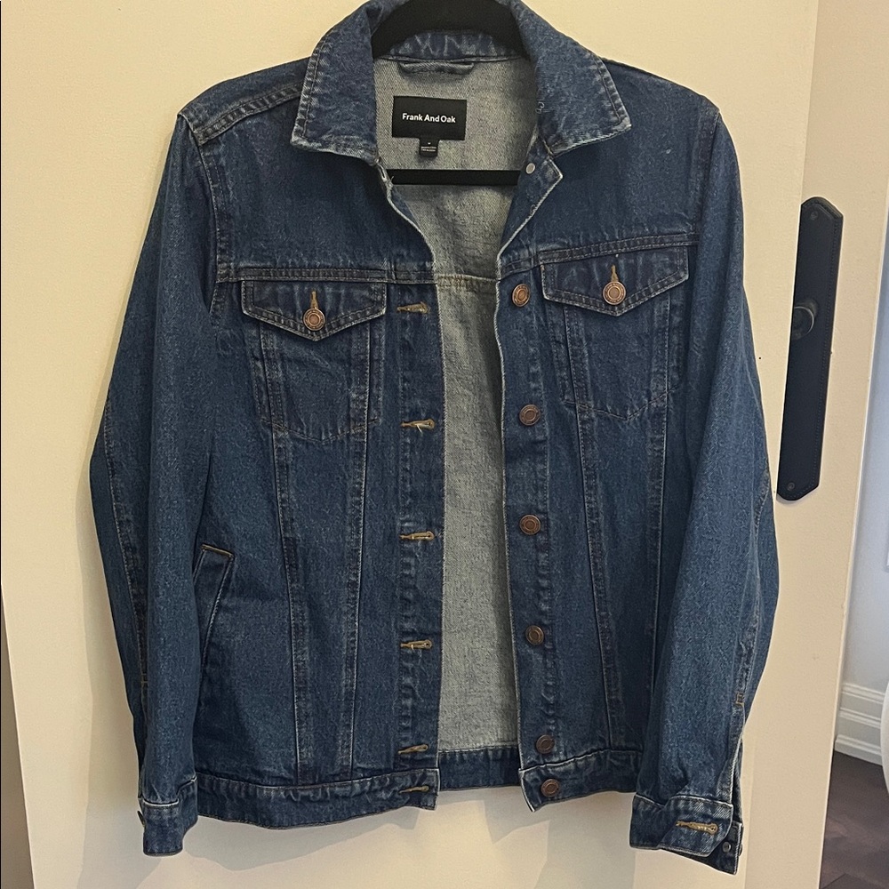 Frank And Oak Blue Denim Jean Jacket